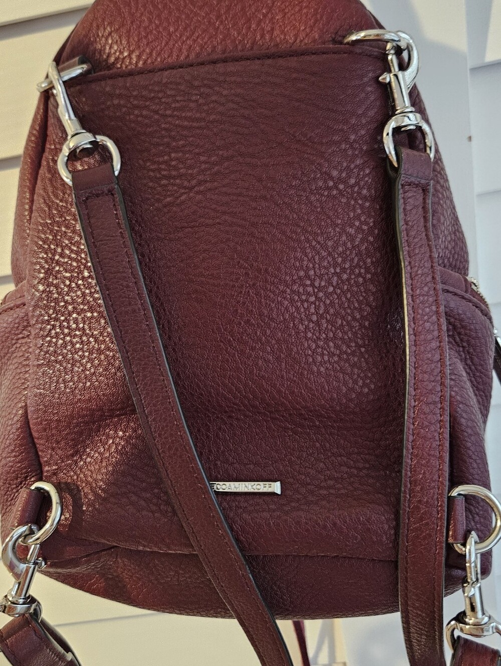 Rebecca Minkoff Burgundy Mini Backpack - Picture 10 of 12